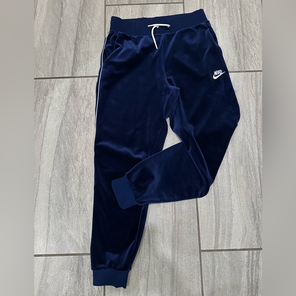 Nike Dark Blue Joggers with White Logo